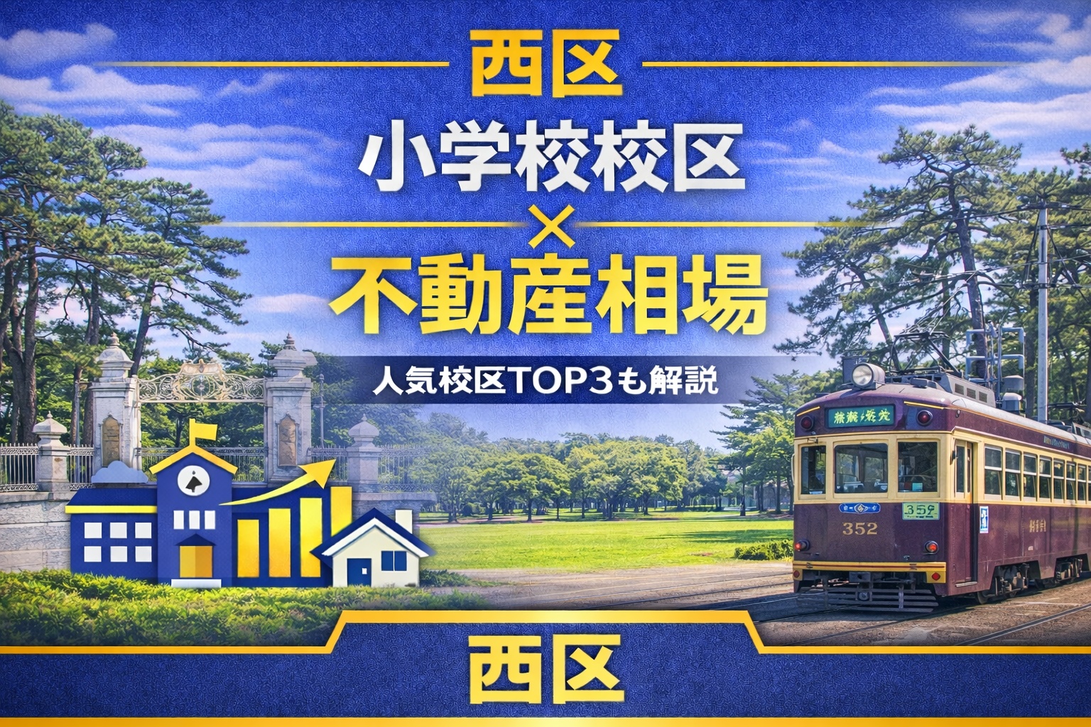 西区の校区と不動産相場