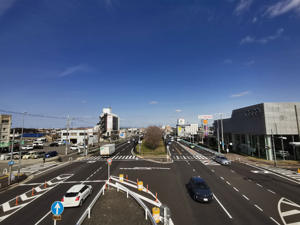 大阪府道34号堺狭山線（泉北1号線）の道路風景