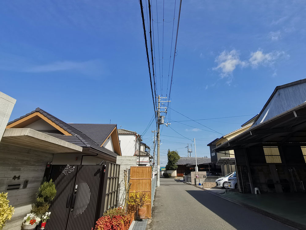 堺市中区深井エリアの住宅街の様子