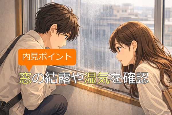 内見の結露チェック